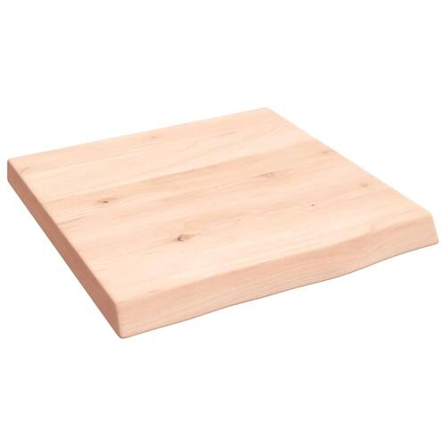 Bordplade til badeværelse 40x40x(2-4) cm massivt træ ubehandlet