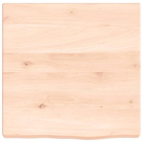 Bordplade til badeværelse 40x40x(2-4) cm massivt træ ubehandlet