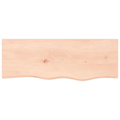 Bordplade til badeværelse 80x30x(2-6) cm massivt træ ubehandlet
