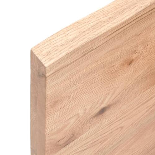Bordplade til badeværelse 80x60x(2-4) cm massivt træ lysebrun