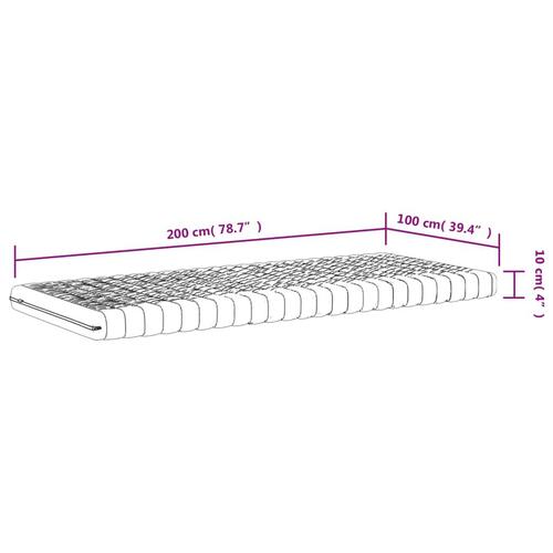 Skummadrasser 2 stk. 100x200 cm 7 zoner hårdhed 20 ILD hvid