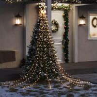 Juletræslys 320 LED'er 375 cm varmt hvidt lys