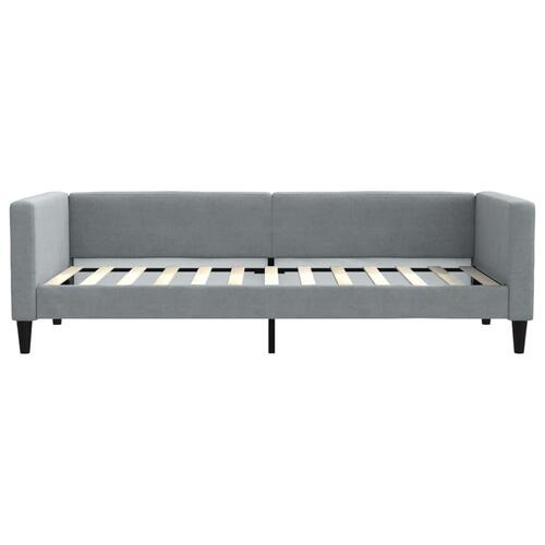 Daybed med udtræk 90x200 cm stof lysegrå