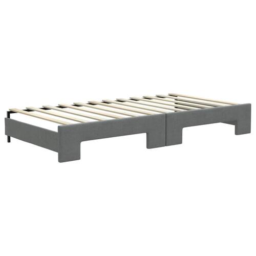 Daybed med udtræk 100x200 cm stof mørkegrå