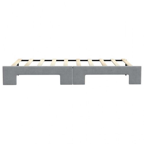Daybed med udtræk 90 x 190 cm - lysegrå