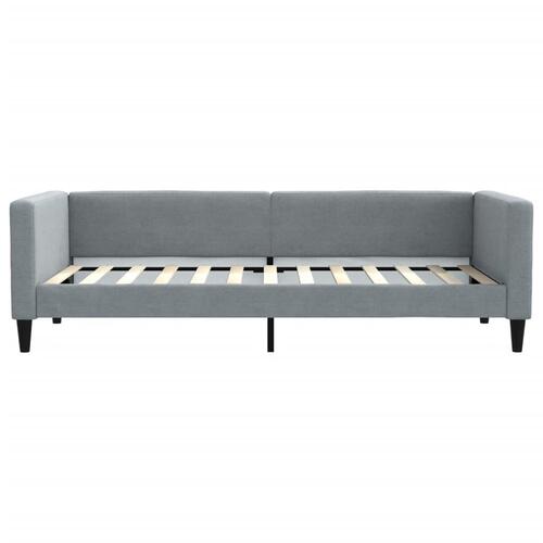 Daybed med udtræk og skuffer 90x200 cm stof lysegrå