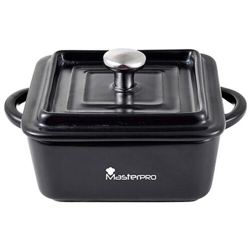 Gryde Masterpro Firkantet Sort Stentøj black (13,5 x 10 x 4,5 cm)