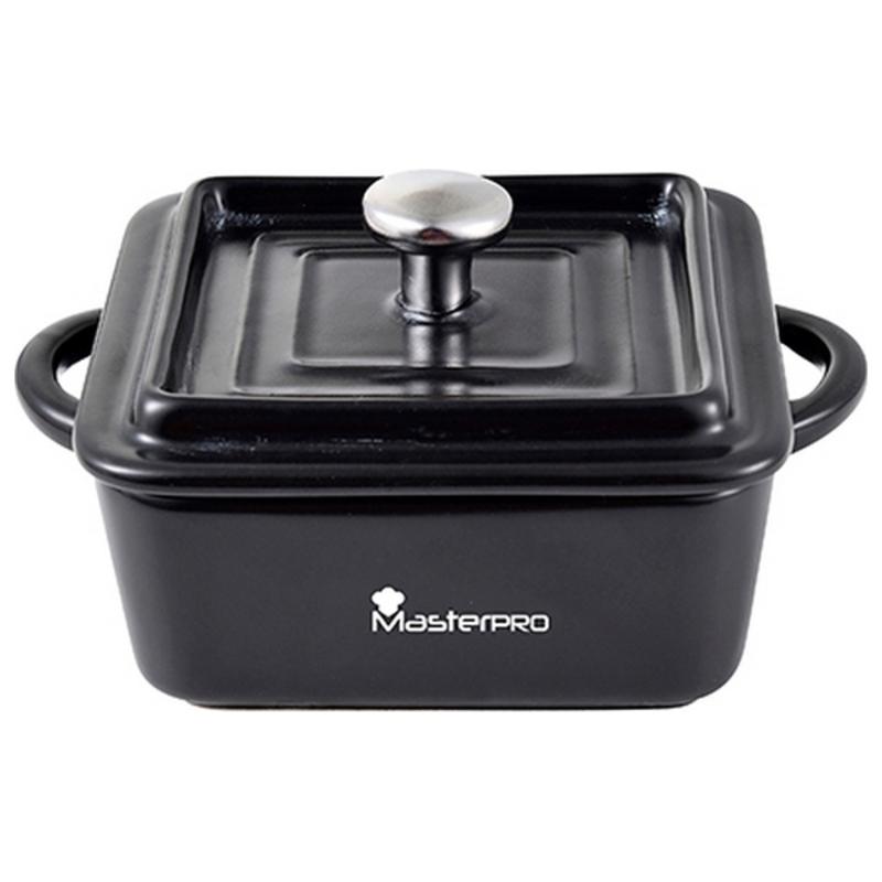Gryde Masterpro Firkantet Sort Stentøj black (13,5 x 10 x 4,5 cm)