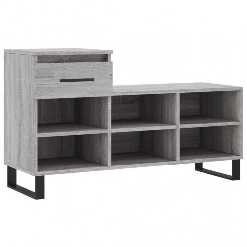 Skoskab 102×36×60 cm i konstrueret træ - grå sonoma-eg