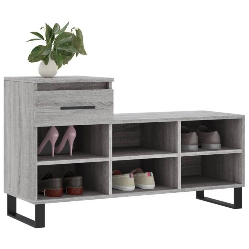 Skoskab 102×36×60 cm i konstrueret træ - grå sonoma-eg