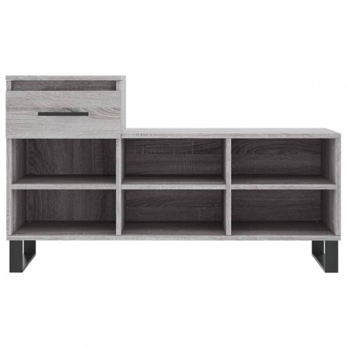 Skoskab 102×36×60 cm i konstrueret træ - grå sonoma-eg