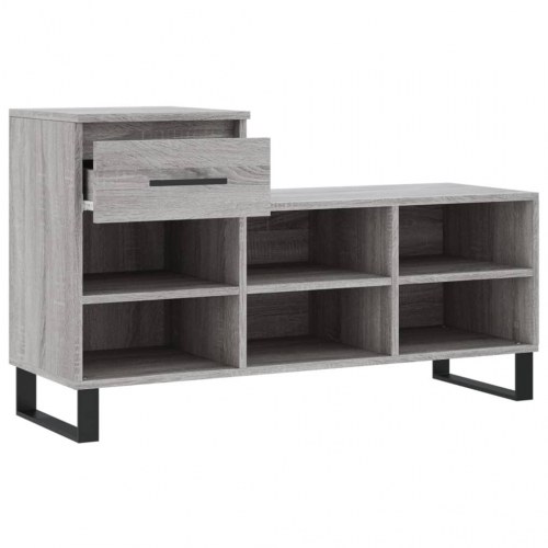 Skoskab 102×36×60 cm i konstrueret træ - grå sonoma-eg
