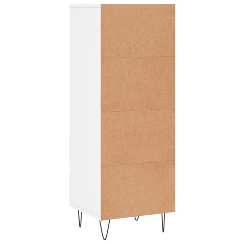 Højskab 40x36x110 cm konstrueret træ hvid højglans