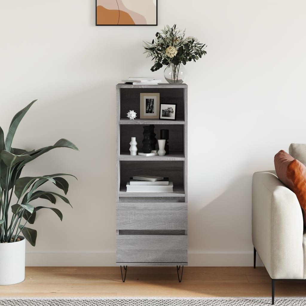 Skab/skænk 40×36×110 cm i konstrueret træ - grå sonoma-eg