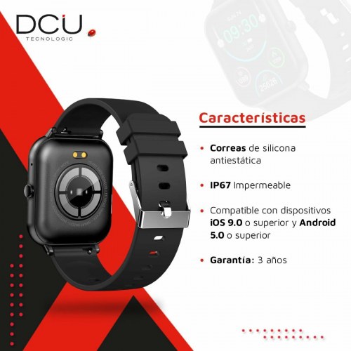 DCU Tecnologic Curved Glass Pro 1,83" smartwatch - sort