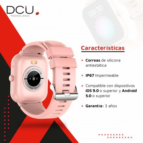 DCU Tecnologic Curved Glass Pro smartwatch - Pink
