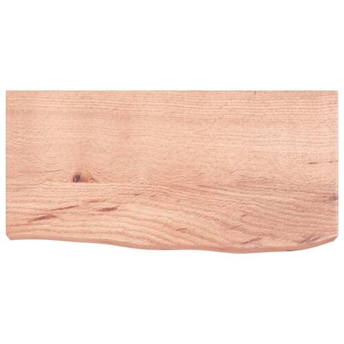 Bordplade til badeværelse 60x30x(2-6) cm massivt træ lysebrun