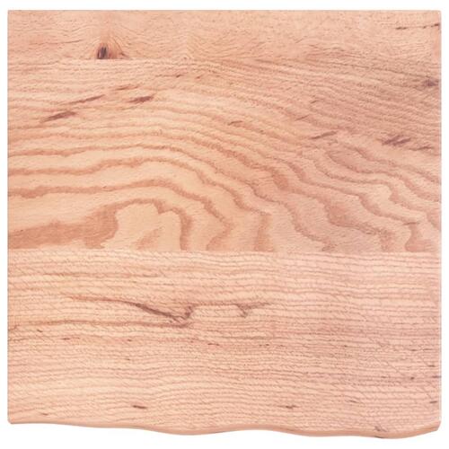 Bordplade til badeværelse 60x60x(2-4) cm massivt træ lysebrun