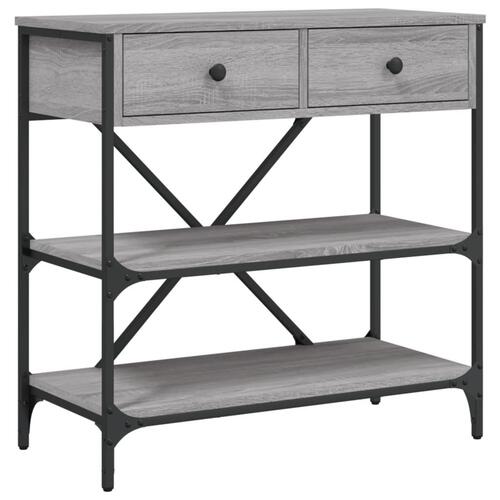 Konsolbord 75x34,5x75 cm konstrueret træ grå sonoma-eg