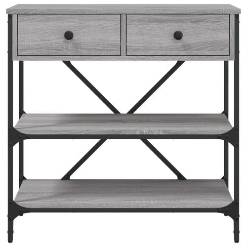 Konsolbord 75x34,5x75 cm konstrueret træ grå sonoma-eg
