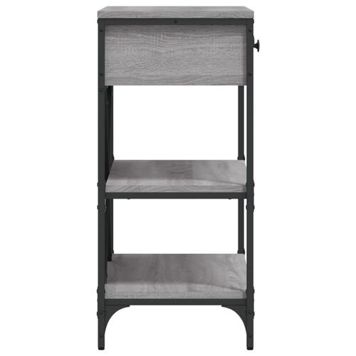 Konsolbord 75x34,5x75 cm konstrueret træ grå sonoma-eg