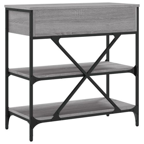 Konsolbord 75x34,5x75 cm konstrueret træ grå sonoma-eg