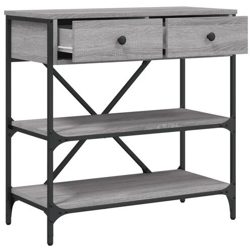 Konsolbord 75x34,5x75 cm konstrueret træ grå sonoma-eg