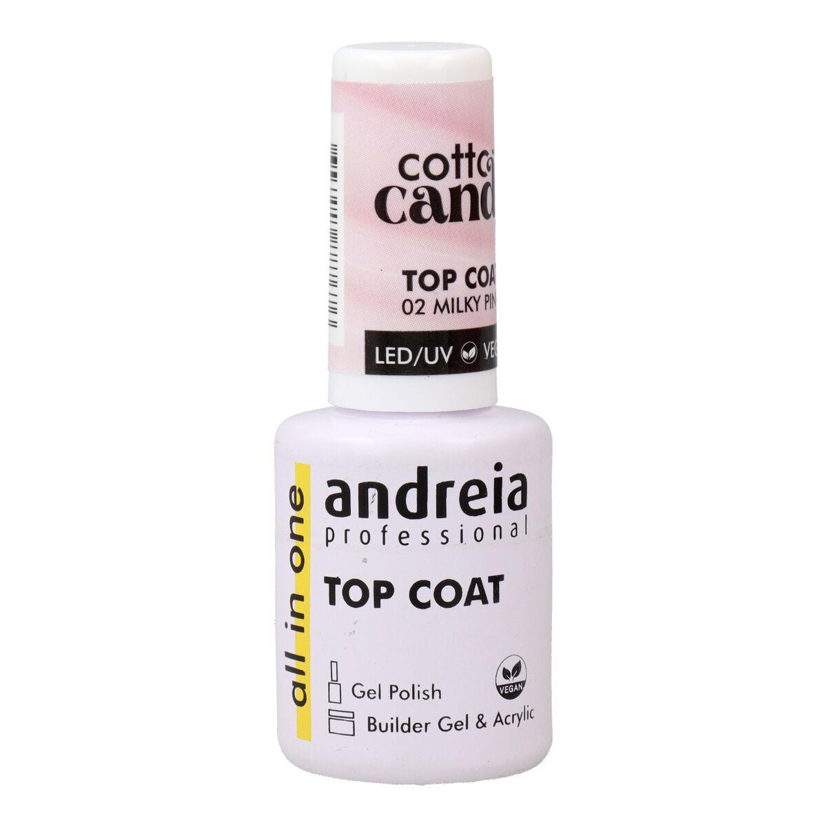Neglelak Fikser Andreia Cotton Candy Top Coat Nº Milky Pink
