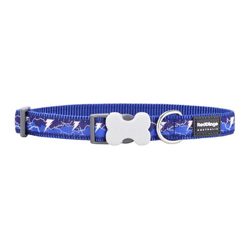 Hundehalsbånd Red Dingo Lightning 20-32 cm Marineblå