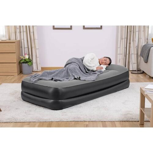 oppustelig luftmadras med indbygget luftpumpe 191x97x46 cm
