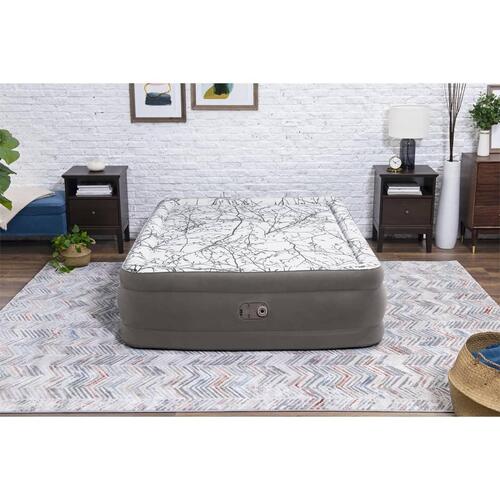 luftmadras med indbygget pumpe 203x152x46 cm
