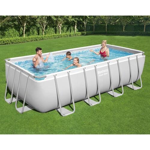 Bestway Power Steel swimmingpool 488x244x122 cm rektangulær