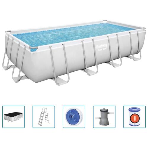 Bestway Power Steel swimmingpool 488x244x122 cm rektangulær