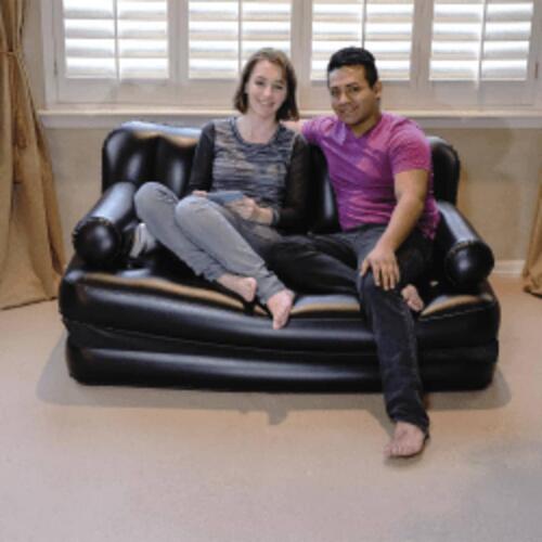 Bestway 5-i-1 oppustelig dobbelt sovesofa 188x152x64 cm