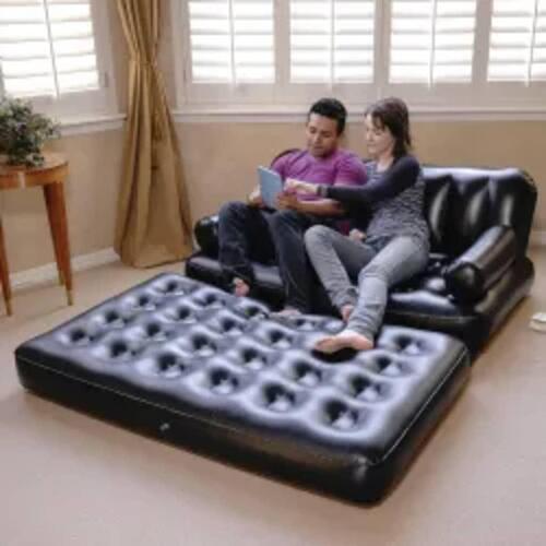 Bestway 5-i-1 oppustelig dobbelt sovesofa 188x152x64 cm