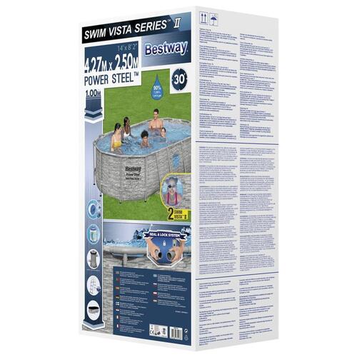 Bestway Power Steel swimmingpoolsæt 427x250x100 cm