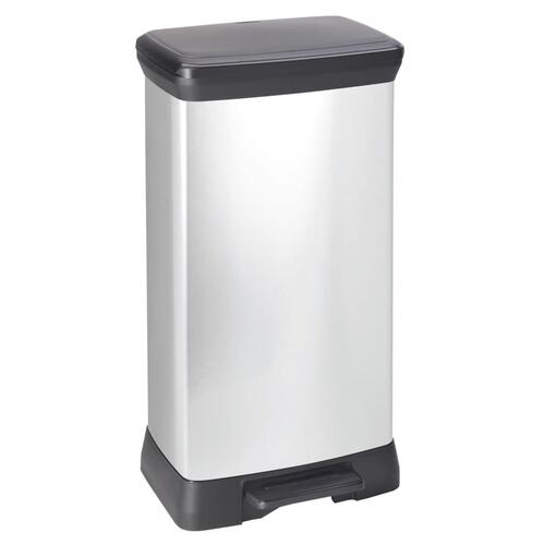 Curver pedalspand Deco 50 l sølvfarvet