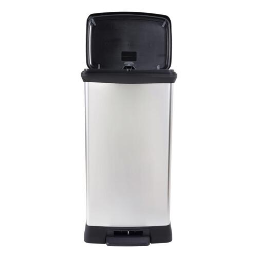 Curver pedalspand Deco 50 l sølvfarvet