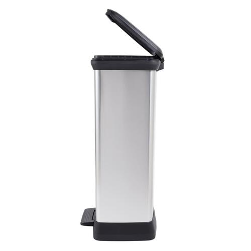 Curver pedalspand Deco 50 l sølvfarvet