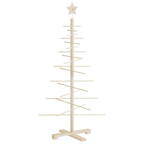 Dekorativt juletræ 125 cm massivt fyrretræ