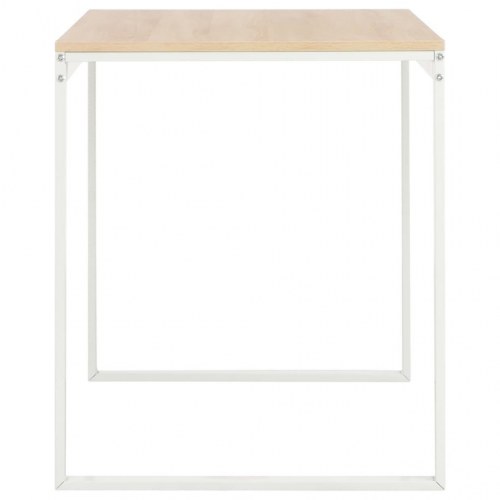 Computerbord 120x60x70 cm hvid og egetræsfarve