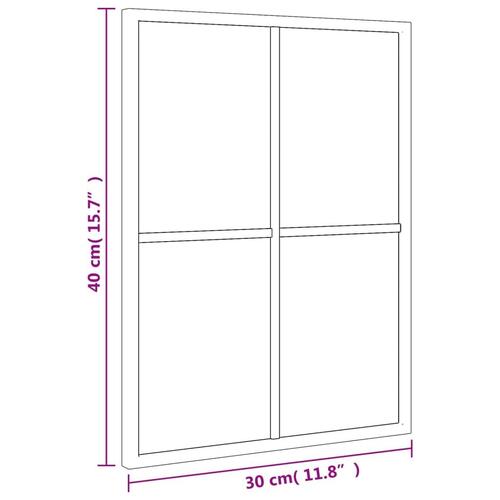 Vægspejl 30x40 cm rektangulært jern sort