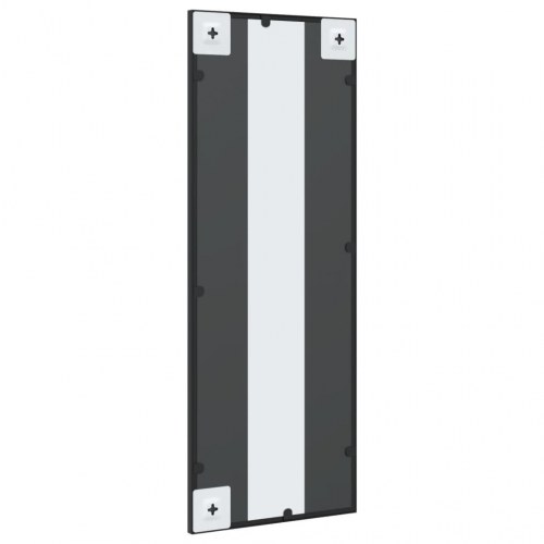 Rektangulært vægspejl 30×80 cm - sort jernramme