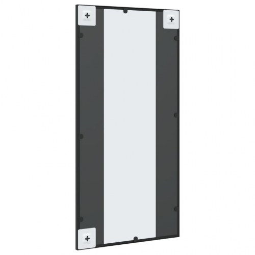 Vægspejl 40 × 80 cm - rektangulært med sort jernramme