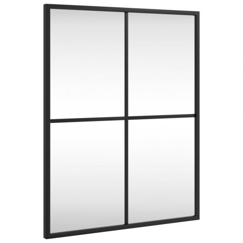 Vægspejl 40×50 cm - rektangulært med sort jernramme