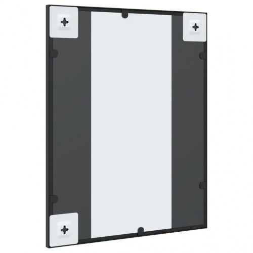 Vægspejl 40×50 cm - rektangulært med sort jernramme