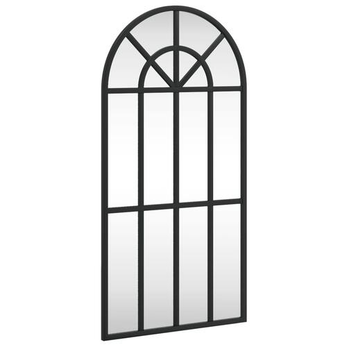 Vægspejl 30x60 cm buet jern sort