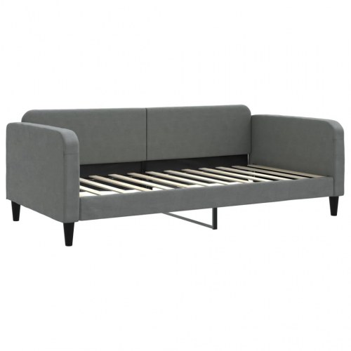 Daybed med udtræk 100×200 cm - stof, mørkegrå