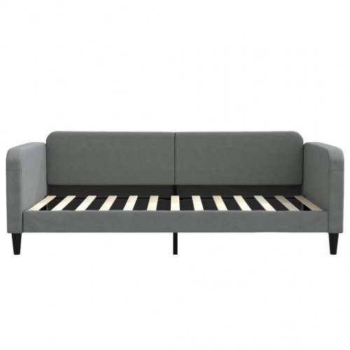 Daybed med udtræk 100×200 cm - stof, mørkegrå
