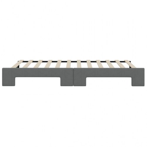 Daybed med udtræk 100×200 cm - stof, mørkegrå